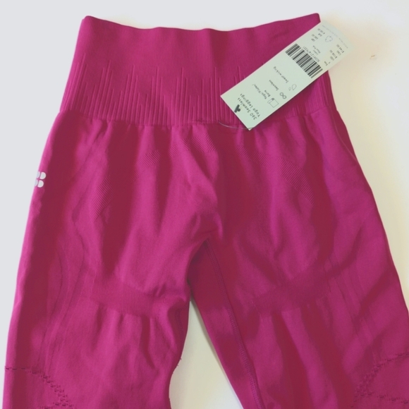 Sweaty Betty 360 Seamless Yoga Leggings NWT In Phlox Pink - Picture 5 of 9